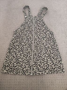 FAVLUX Olive and Black Leopard Zip-Front Kids One-Piece